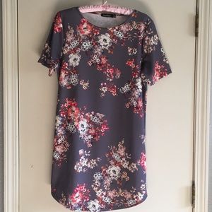 Boohoo floral shirt dress US size 8 (medium)